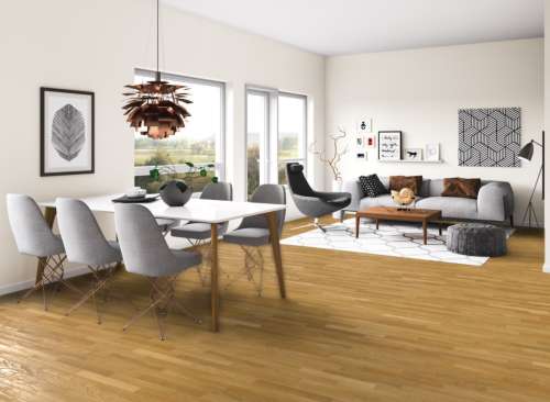 Bauwerk Parkett EICHE naturgeölt-Raumbild