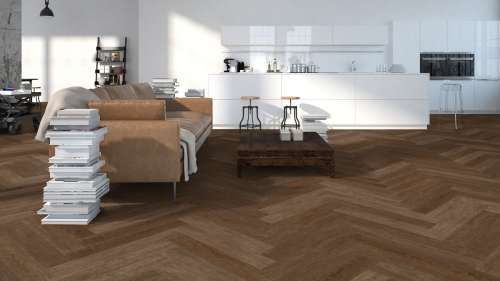Preview: Objectflor Living Castillo Oak Herringbone 8151 Raumbild