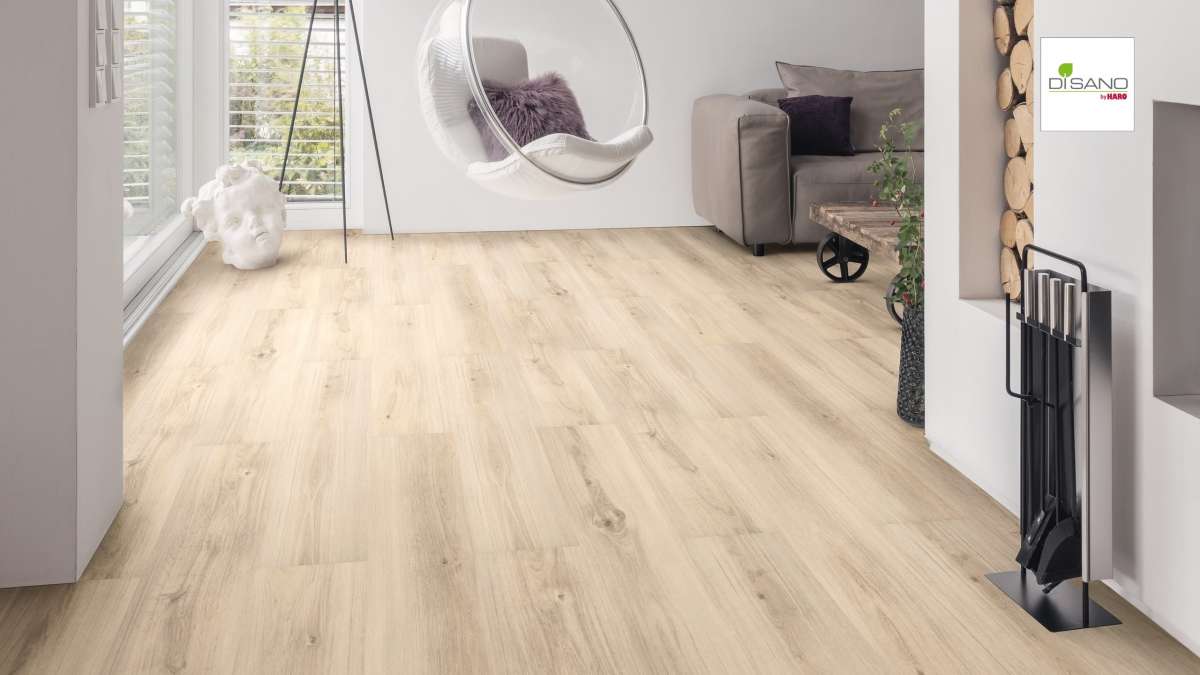 Landhausdiele Kristalleiche strukturiert Raumbild Landhausdiele Kristalleiche strukturiert Raumbild