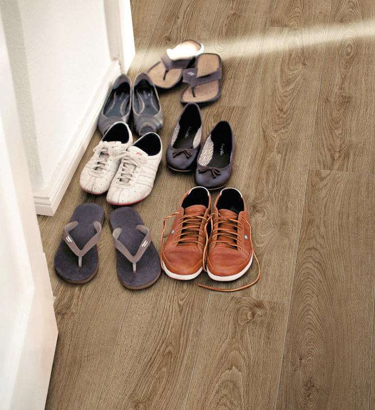 Landhausdiele Eiche Victoria Honig authentic Raumbild Detail