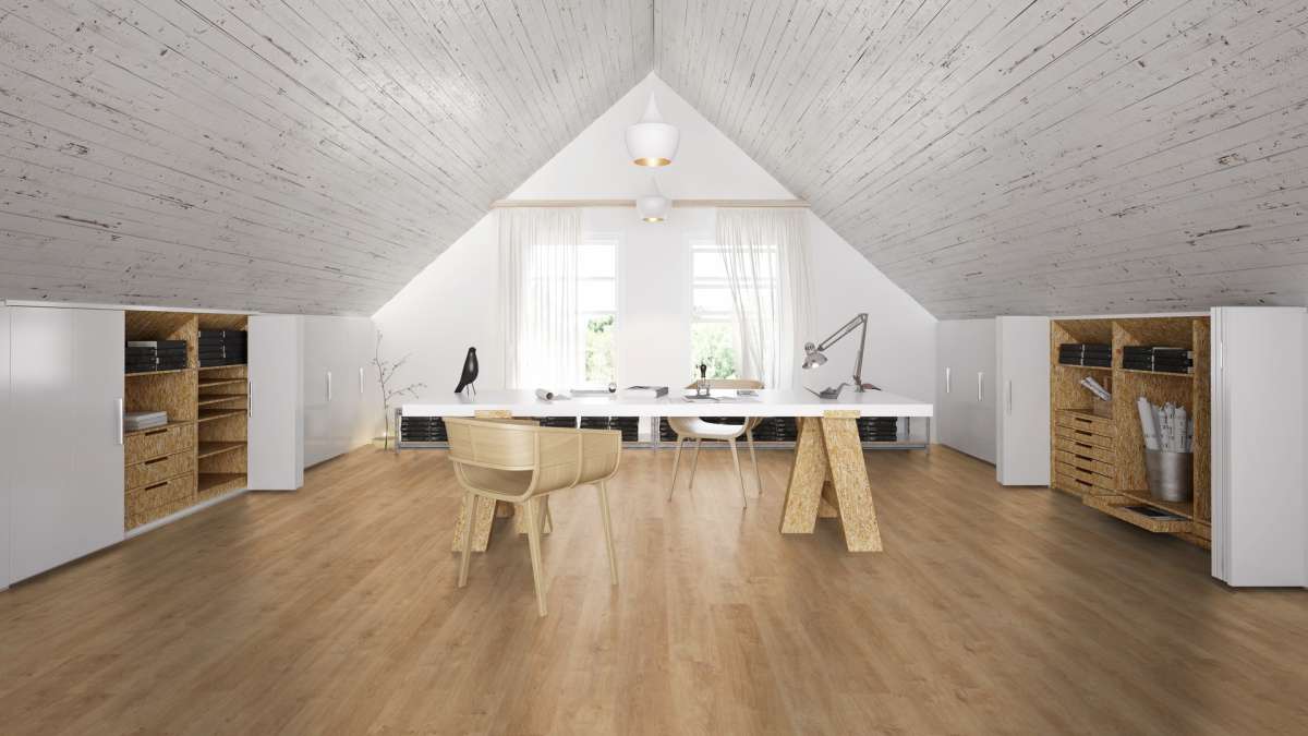 Objectflor Living Light Classic Oak 8008-Raumbild-dachboden Objectflor Living Light Classic Oak 8008-Raumbild-dachboden
