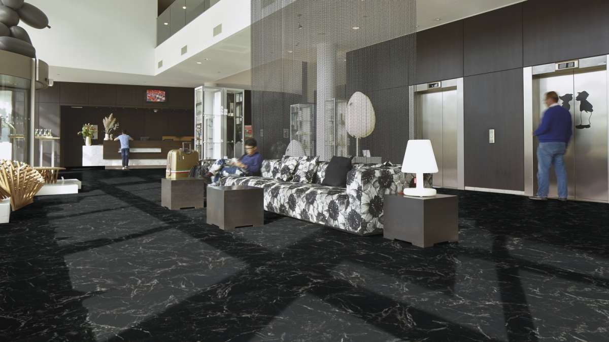 Forbo Allura black marble raumbild Forbo Allura black marble raumbild
